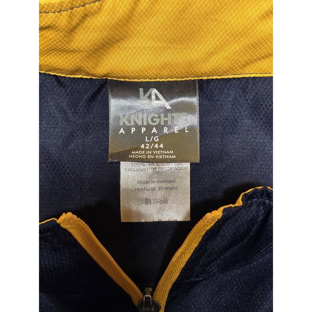 West Virginia Mountaineers Jacket Mens Large Pull Over Windbreaker 1/4 Zip - Picture 3 of 8